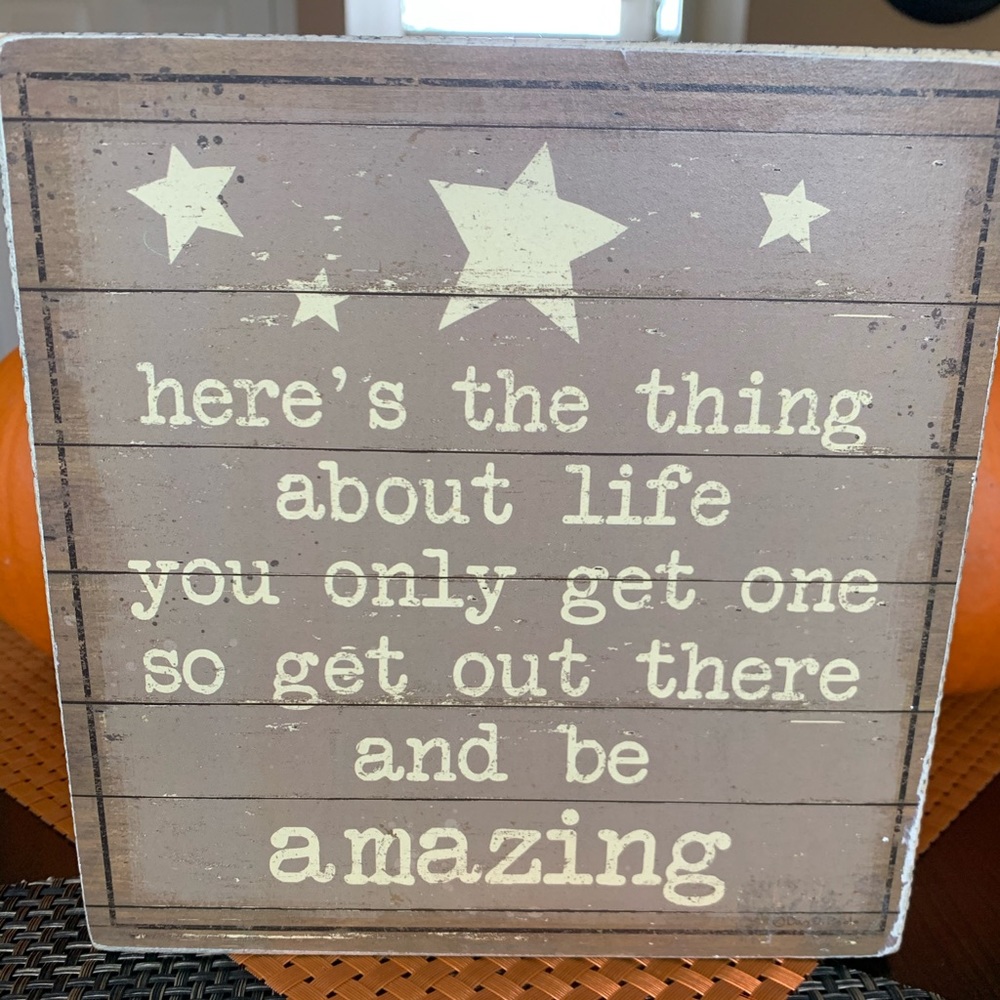 Wooden decorative sign hollowed out